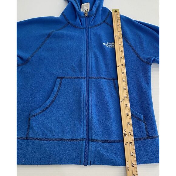 The North Face Polartec Classic Boys Small 7/8yrs Hooded Fleece Blue Zip Jacket - Picture 6 of 13